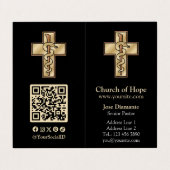 Snake on Cross Visitekaartje (Buitenkant ongevouwen)