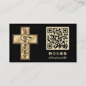 Snake on Cross Visitekaartje (Achterkant)