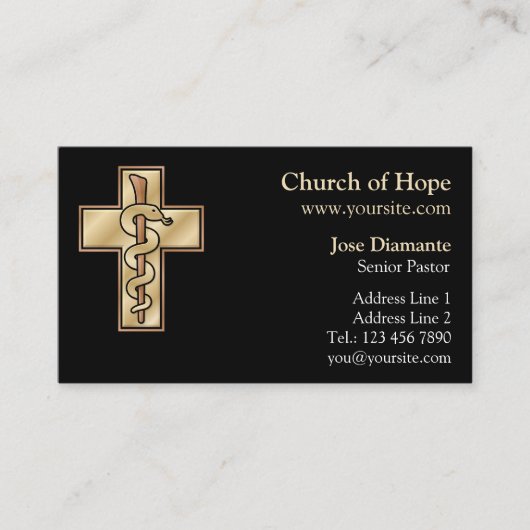 Snake on Cross Visitekaartje (Voorkant)