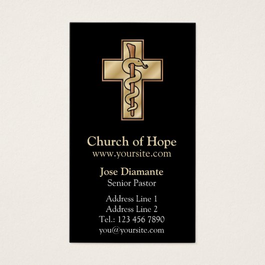 Snake on Cross Visitekaartje (Voorkant)