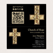 Snake on Cross Visitekaartje (Buitenkant ongevouwen)