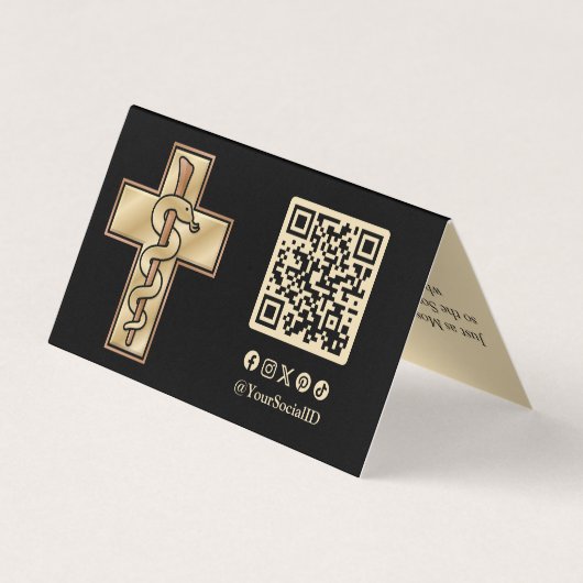 Snake on Cross Visitekaartje (Achterkant)