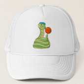 Snake op Basketball Sports Trucker Pet (Voorkant)