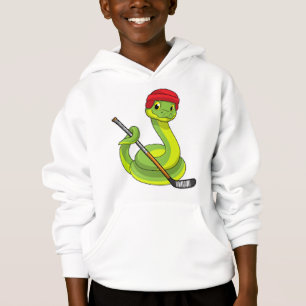 Snake op Ice hockey met Ice hockey stick