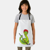 Snake op Ice hockey met Ice hockey stick Schort (Insitu)