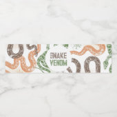 Snake Party Waterflesetiketten Waterfles Etiket (Enkel label)