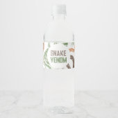 Snake Party Waterflesetiketten Waterfles Etiket (Voorkant)