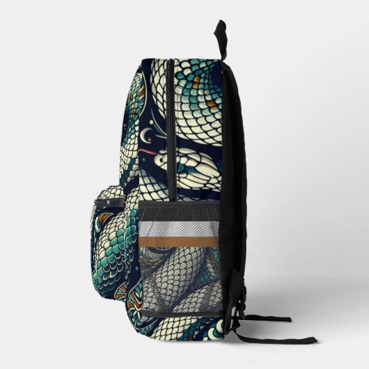 Snake Pattern BackPack ontwerp Bedrukte Rugzak (Rechts)