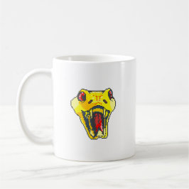 Snake pixel art goud koffiemok