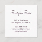 Snake Plant Astrologie Yoga Healer Tarot occult Vierkante Visitekaartje (Achterkant)