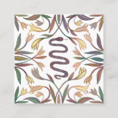 Snake Plant Astrologie Yoga Healer Tarot occult Vierkante Visitekaartje (Voorkant)