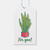 Snake plant, for you, pixelart, Pixel Art Cadeaulabel (Voorkant)