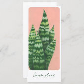 Snake plant gouache illustratie kaart (Voorkant / Achterkant)
