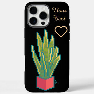 Snake plant, pixel art iPhone 16 pro max hoesje