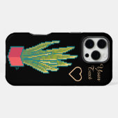 Snake plant, pixel art iPhone hoesje (Achterkant horizontaal)