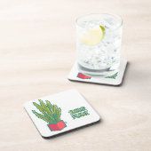 Snake plant Pixelart, Pixel Art Bier Onderzetter (Rechterzijde)