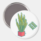 Snake plant Pixelart, Pixel Art Magneet (Voorkant / Achterkant)
