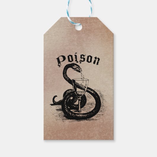 Snake Poison Halloween Gothic Cadeaulabel (Voorkant)