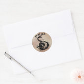 Snake Poison Halloween Gothic Ronde Sticker (Envelop)