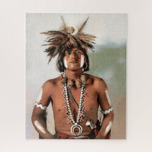 Snake Priest, een Amerikaanse Indiaan Legpuzzel (Verticaal)