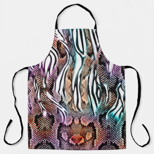 Snake Print, Animal print, kleurrijk, Schort
