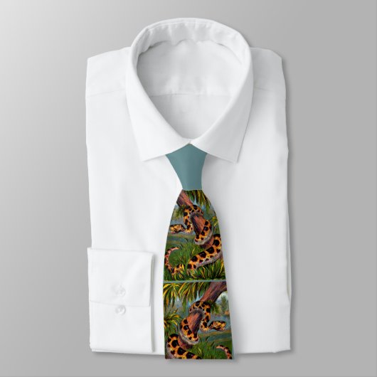 snake print tie stropdas (Gebonden)