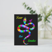 Snake Psychedelic Rainbow Briefkaart (Staand voorkant)