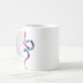 Snake Psychedelic Rainbow-Mok Koffiemok (Voorkant links)