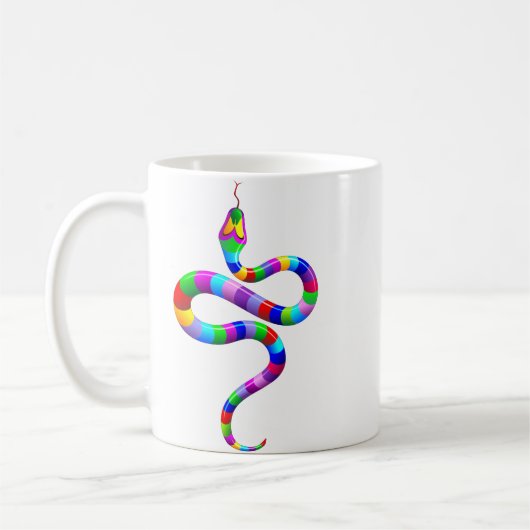 Snake Psychedelic Rainbow-Mok Koffiemok (Links)
