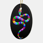Snake Psychedelic Rainbow Ornament (Links)