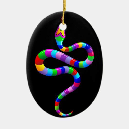 Snake Psychedelic Rainbow Ornament (Voorkant)