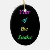 Snake Psychedelic Rainbow Ornament (Achterkant)