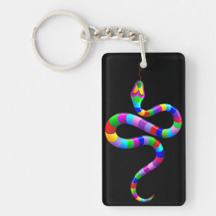Snake Psychedelic Rainbow sleutelhanger