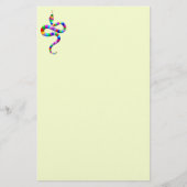Snake Psychedelic Rainbow Stationery Briefpapier (Voorkant)