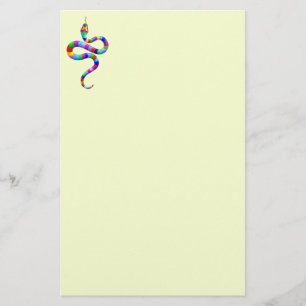 Snake Psychedelic Rainbow Stationery Briefpapier