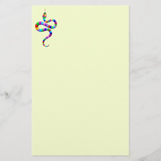 Snake Psychedelic Rainbow Stationery Briefpapier (Voorkant)