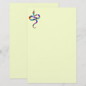 Snake Psychedelic Rainbow Stationery Briefpapier (Voorkant / Achterkant)