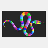 Snake Psychedelic Rainbow Sticker (Voorkant)