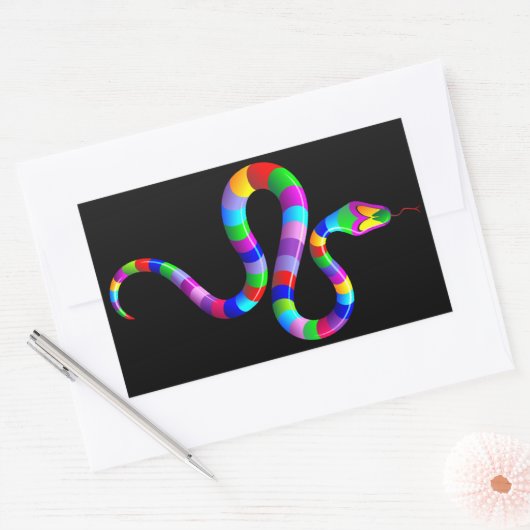 Snake Psychedelic Rainbow Sticker (Envelop)
