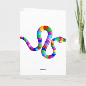 Snake Psychedelic Rainbow wenskaart Kaart (Achterkant)