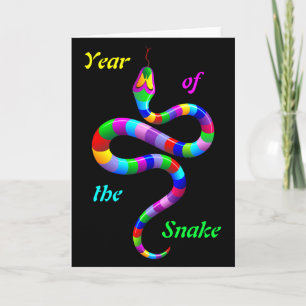 Snake Psychedelic Rainbow wenskaart Kaart