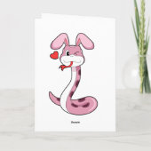 Snake Rabbit Heart Kaart (Achterkant)