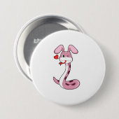 Snake Rabbit Heart Ronde Button 7,6 Cm (Voorkant /achterkant)
