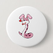 Snake Rabbit Heart Ronde Button 7,6 Cm (Voorkant)