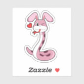 Snake Rabbit Heart Sticker (Vel)