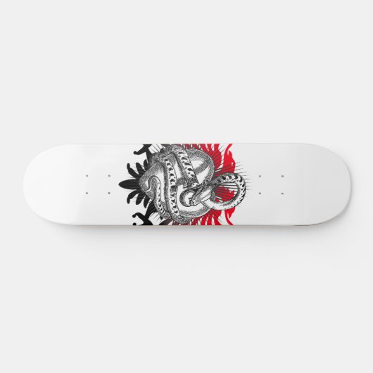 Snake Red Black Persoonlijk Skateboard (Horizontaal)