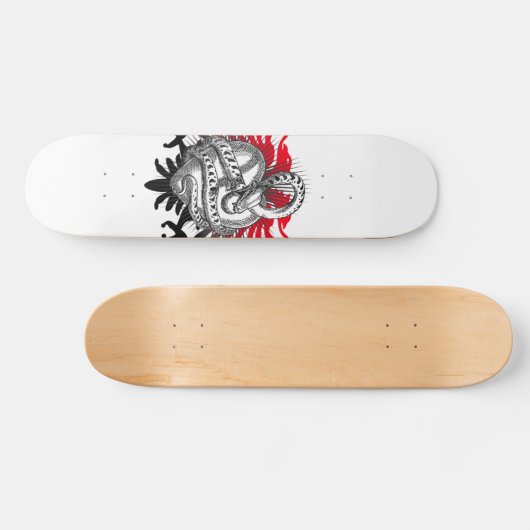 Snake Red Black Persoonlijk Skateboard (Horizontaal)