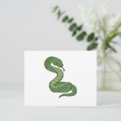 Snake reptielslangen voor dierenvrienden briefkaart (Staand voorkant)
