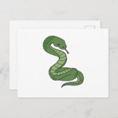 Snake reptielslangen voor dierenvrienden briefkaart (Voorkant / Achterkant)