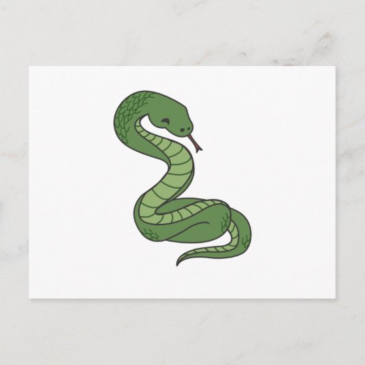 Snake reptielslangen voor dierenvrienden briefkaart (Voorkant)
